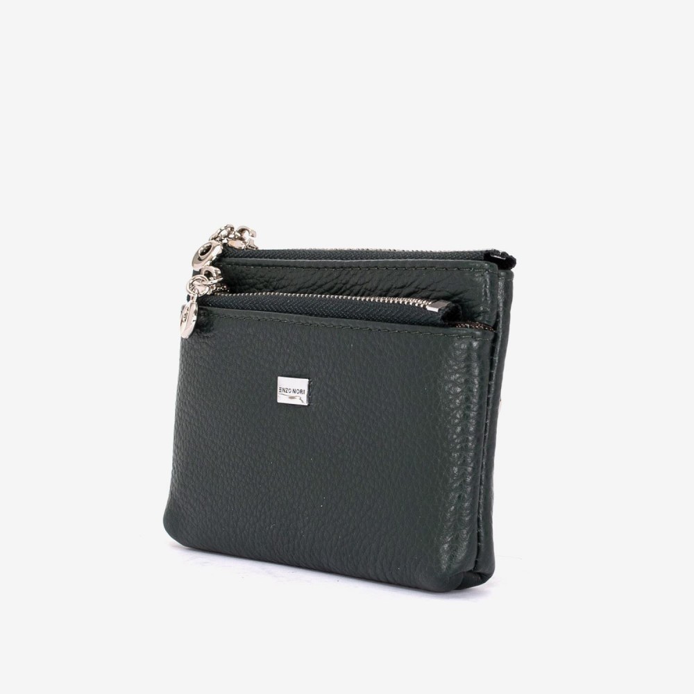 Breloc din piele ENZO NORI model FILL verde