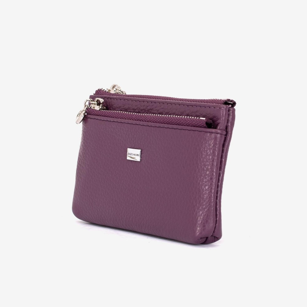 Breloc din piele ENZO NORI model FILL violet inchis