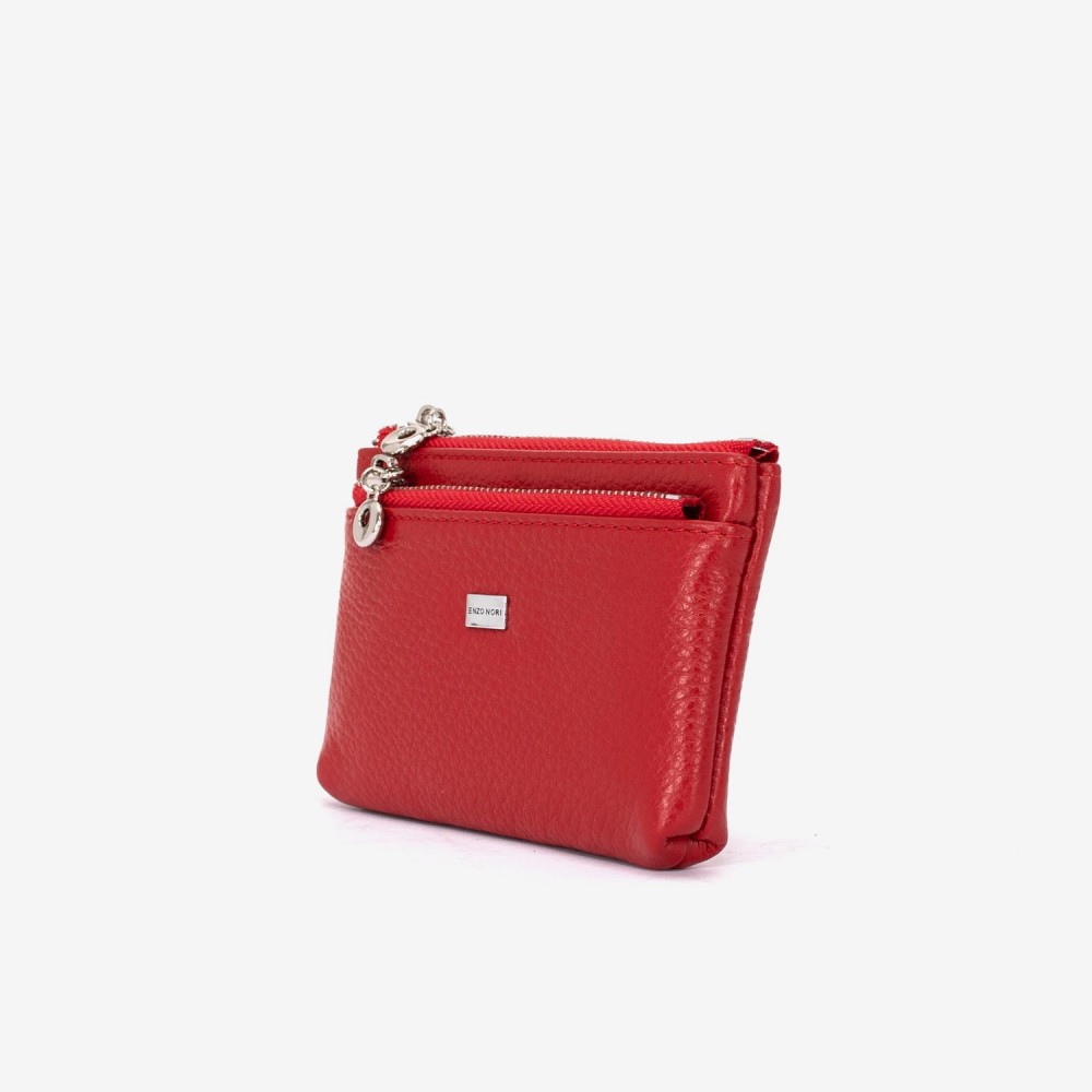 Breloc din piele ENZO NORI model FILL rosu