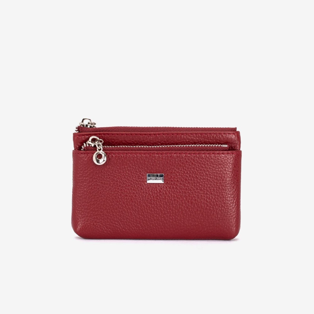 Breloc din piele ENZO NORI model FILL rosu inchis