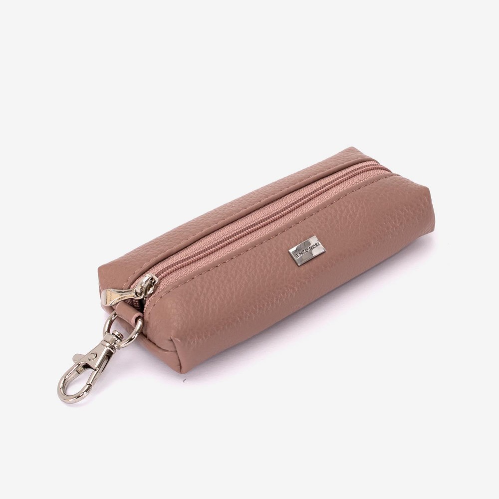 Breloc din piele ENZO NORI model MILI roz