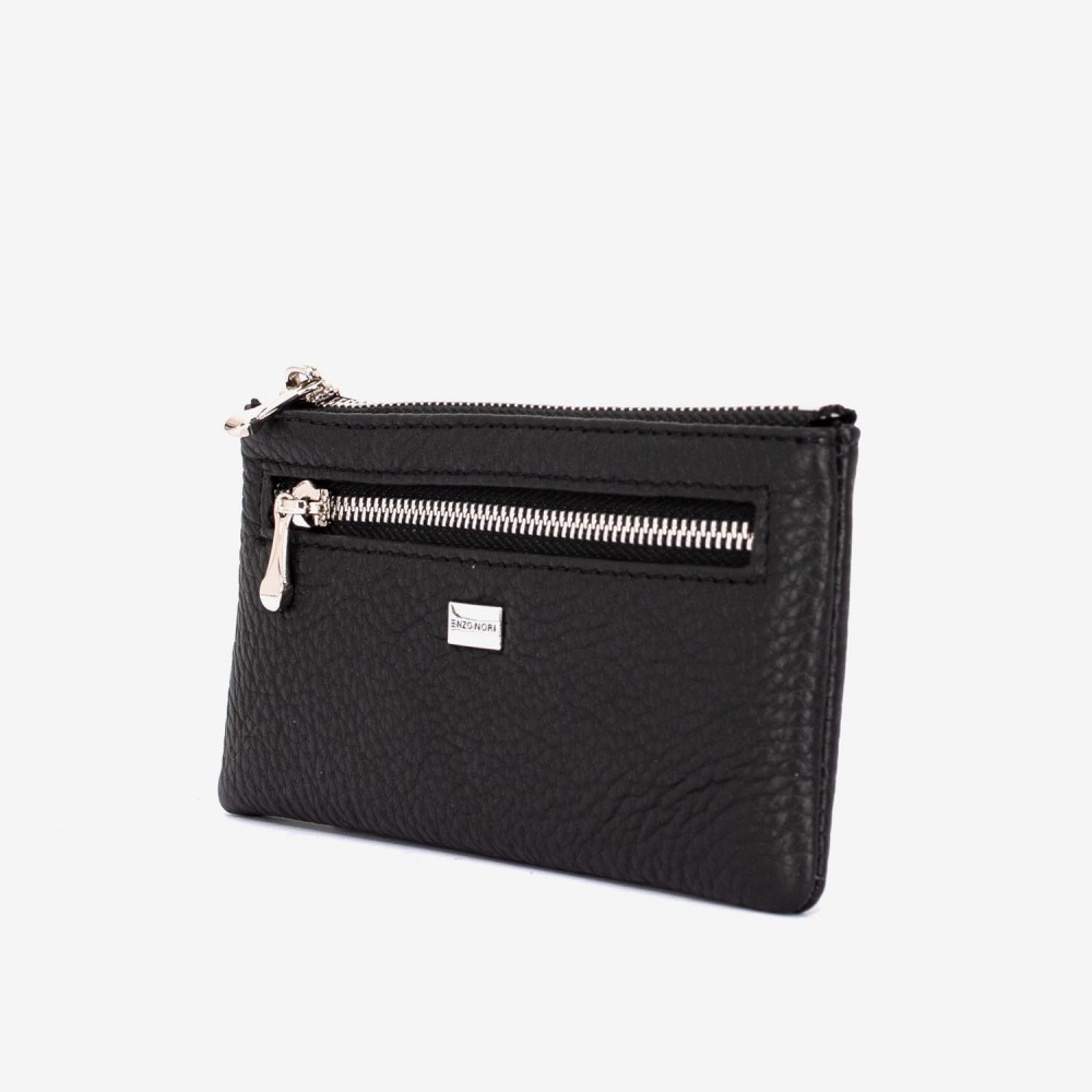 Breloc din piele ENZO NORI model FINN negru