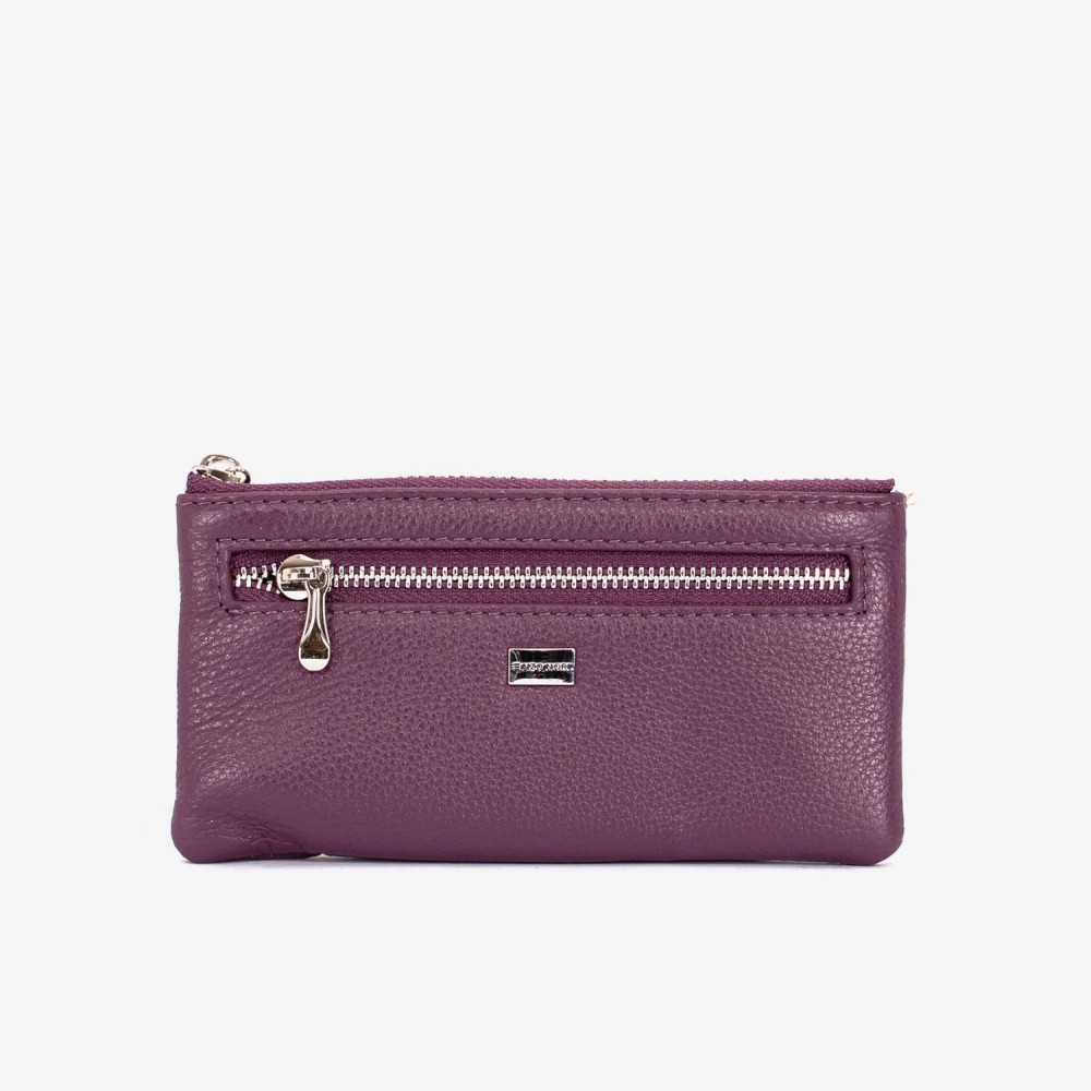 Breloc din piele ENZO NORI model FINN violet închis