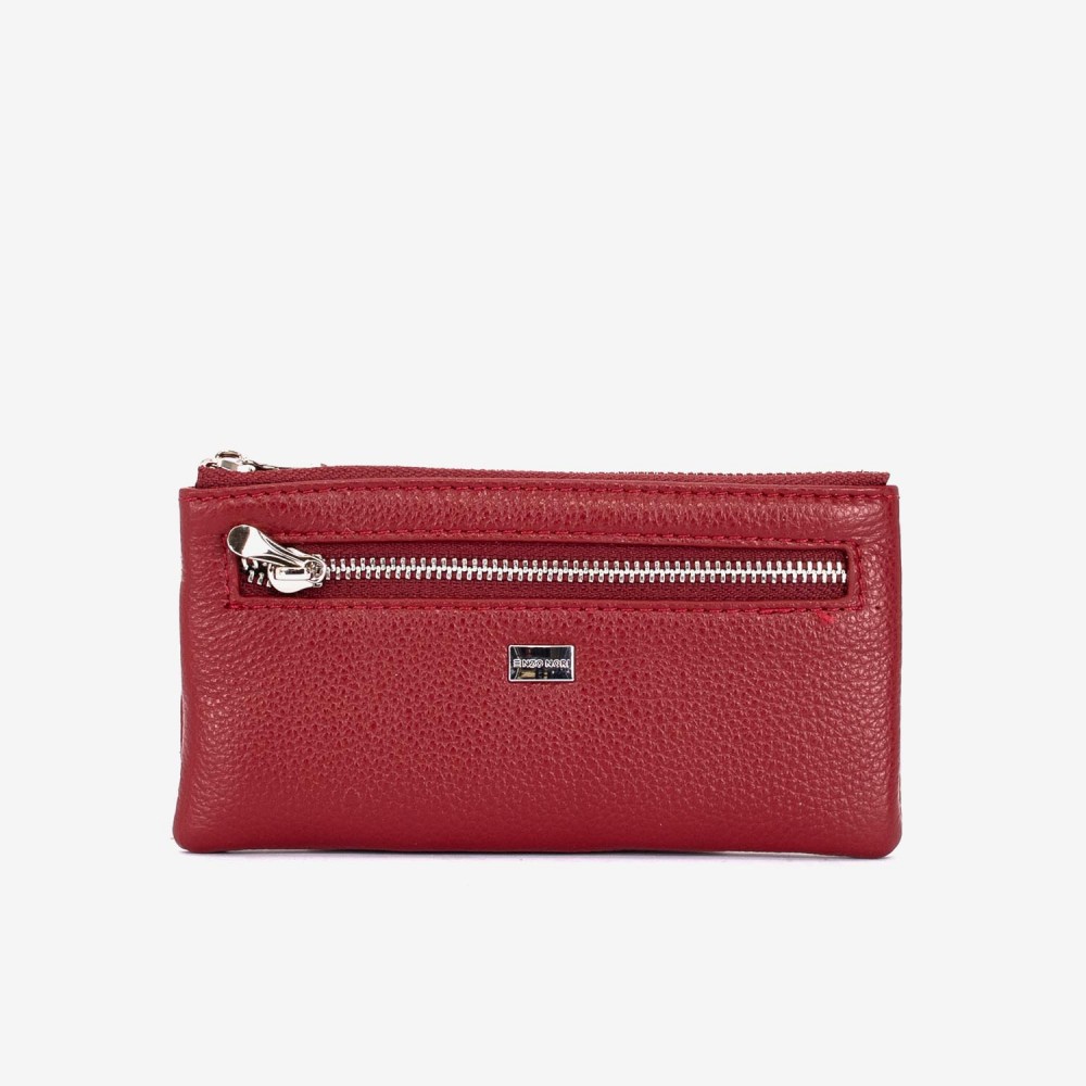 Breloc din piele ENZO NORI model FINN roșu închis