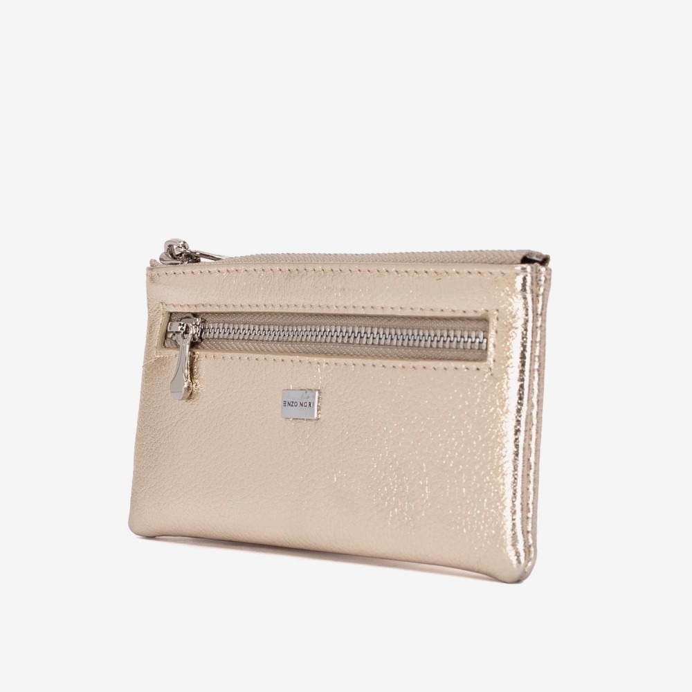 Breloc din piele ENZO NORI model FINN auriu