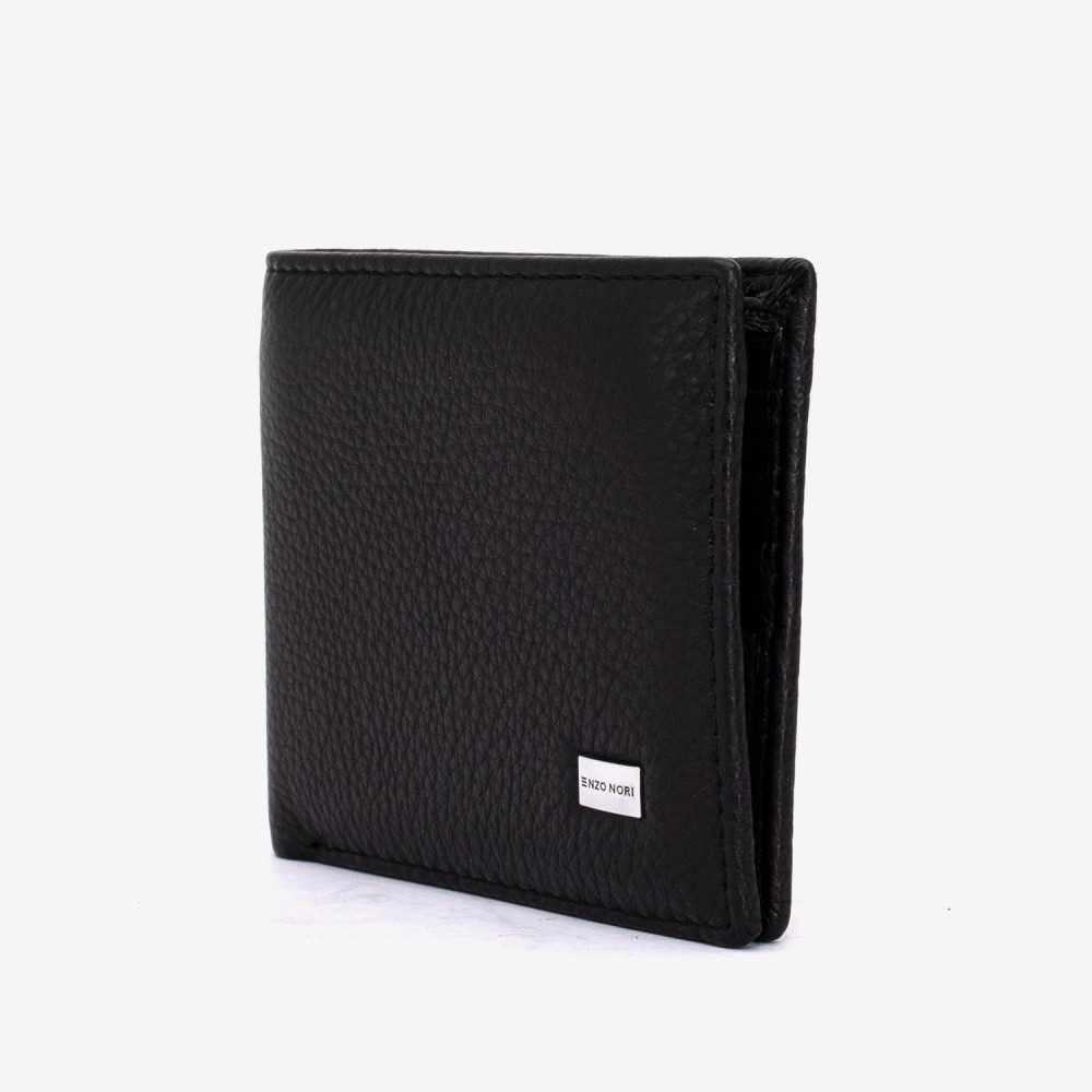 Portofel barbati ENZO NORI model DAVID din piele naturala negru