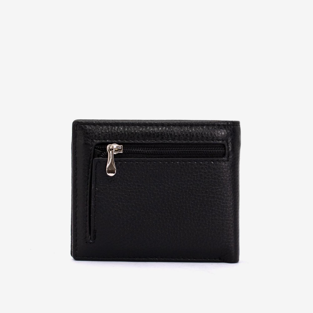 Portofel barbati ENZO NORI model DAVID din piele naturala negru