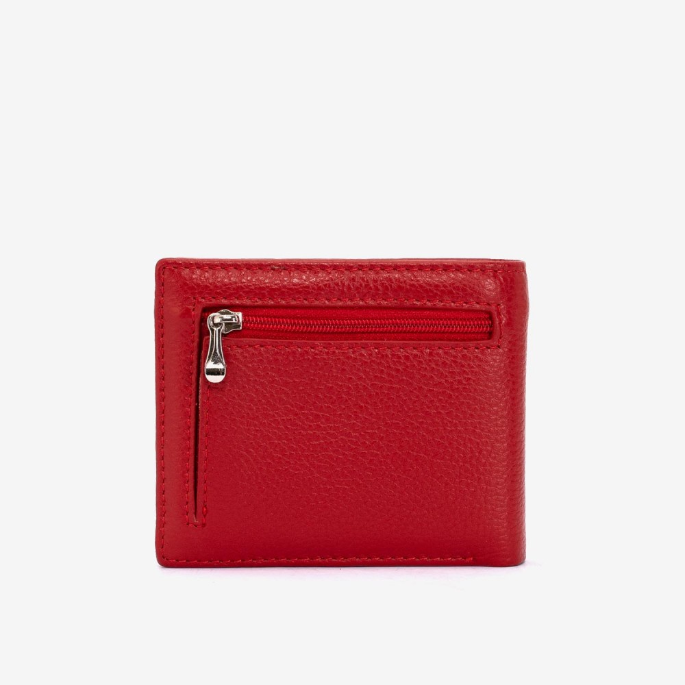 Portofel barbati ENZO NORI model DAVID din piele naturala rosu