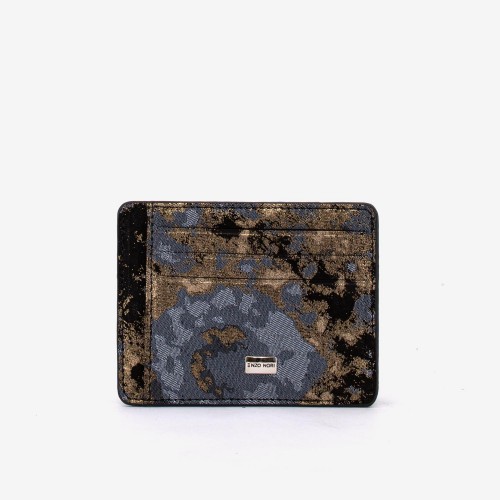 Husa documente ENZO NORI YAN piele naturala negru, gri cu gold