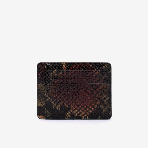 Husa documente ENZO NORI YAN piele naturala maro cu imprimeu