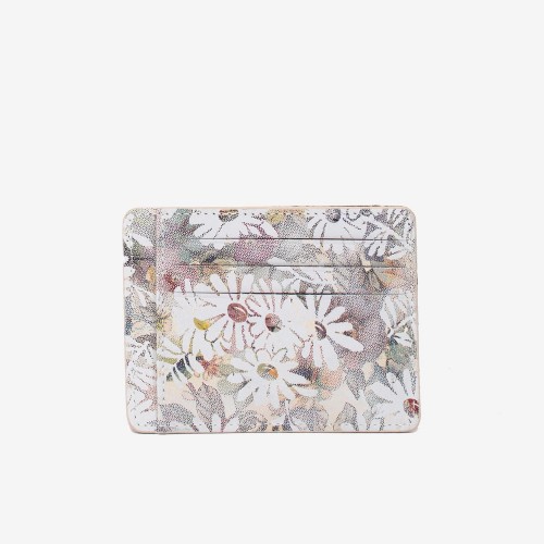 Husa documente ENZO NORI YAN piele naturala gri cu flori