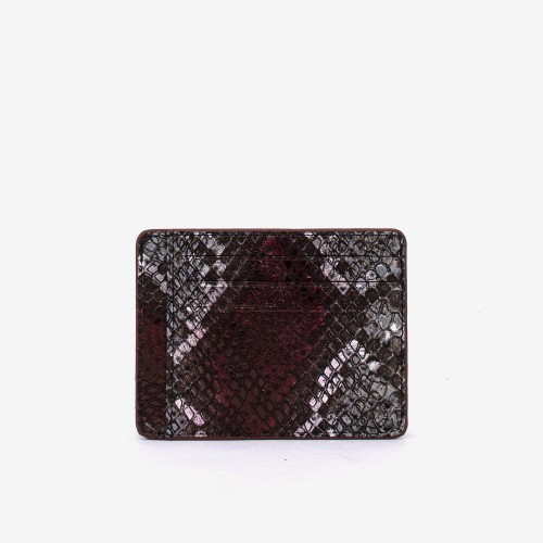 Husa documente ENZO NORI YAN piele naturala burgundy cu silver