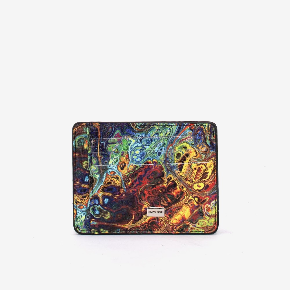 Husa documente ENZO NORI YAN piele naturala multicolor paleta