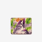 Husa documente ENZO NORI YAN piele naturala violet cu flori