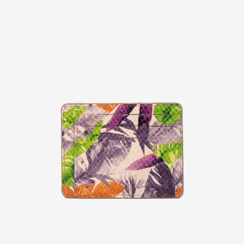 Husa documente ENZO NORI YAN piele naturala violet cu flori