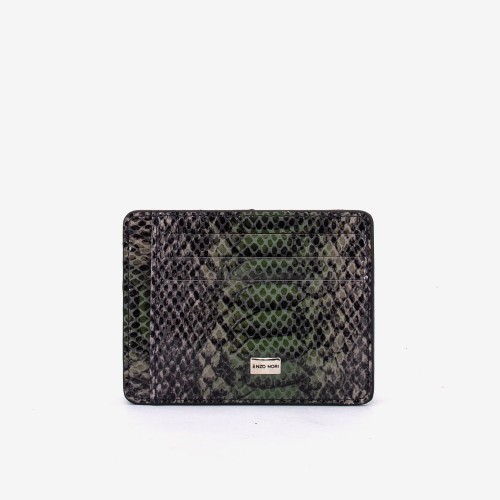 Husa documente ENZO NORI YAN piele naturala gri-verde