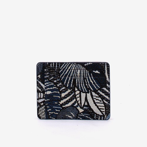 Husa documente ENZO NORI YAN piele naturala albastru cu flori