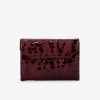 Portofel dama ENZO NORI model CANDY din piele naturala burgundy print - Imagine 4