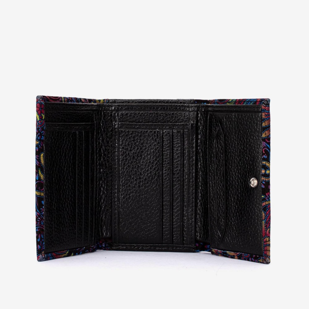 Portofel dama ENZO NORI model CANDY din piele naturala multicolor