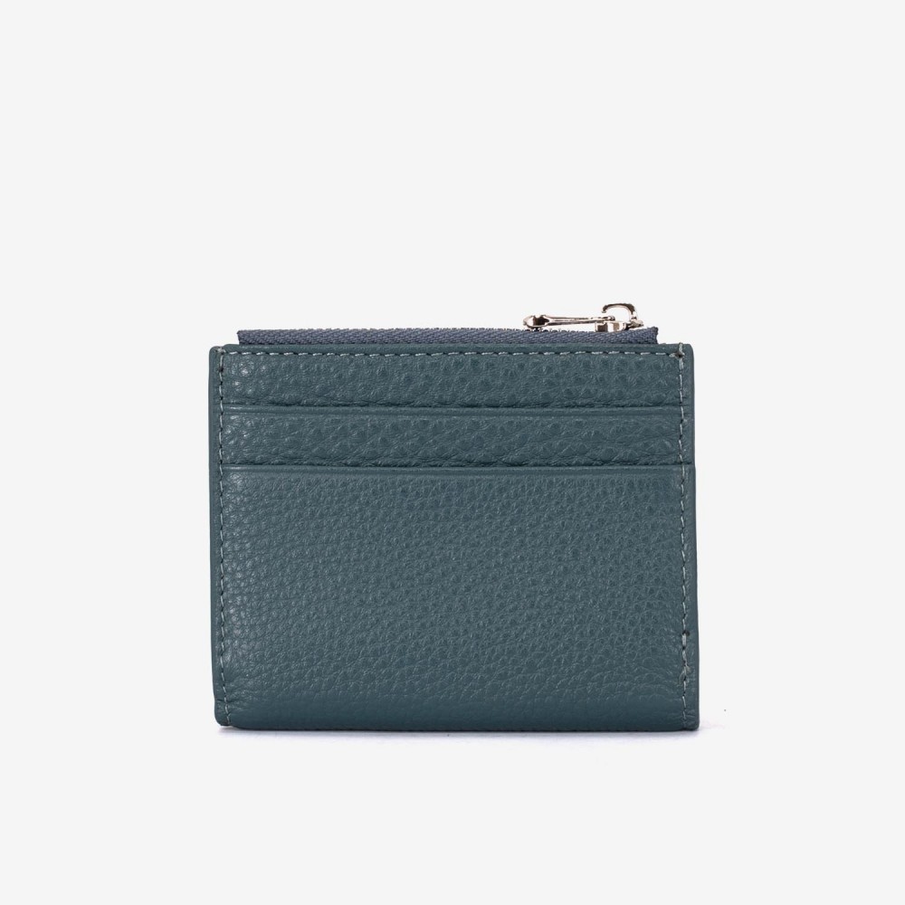 Portofel dama ENZO NORI model LIDIA din piele naturala albastru