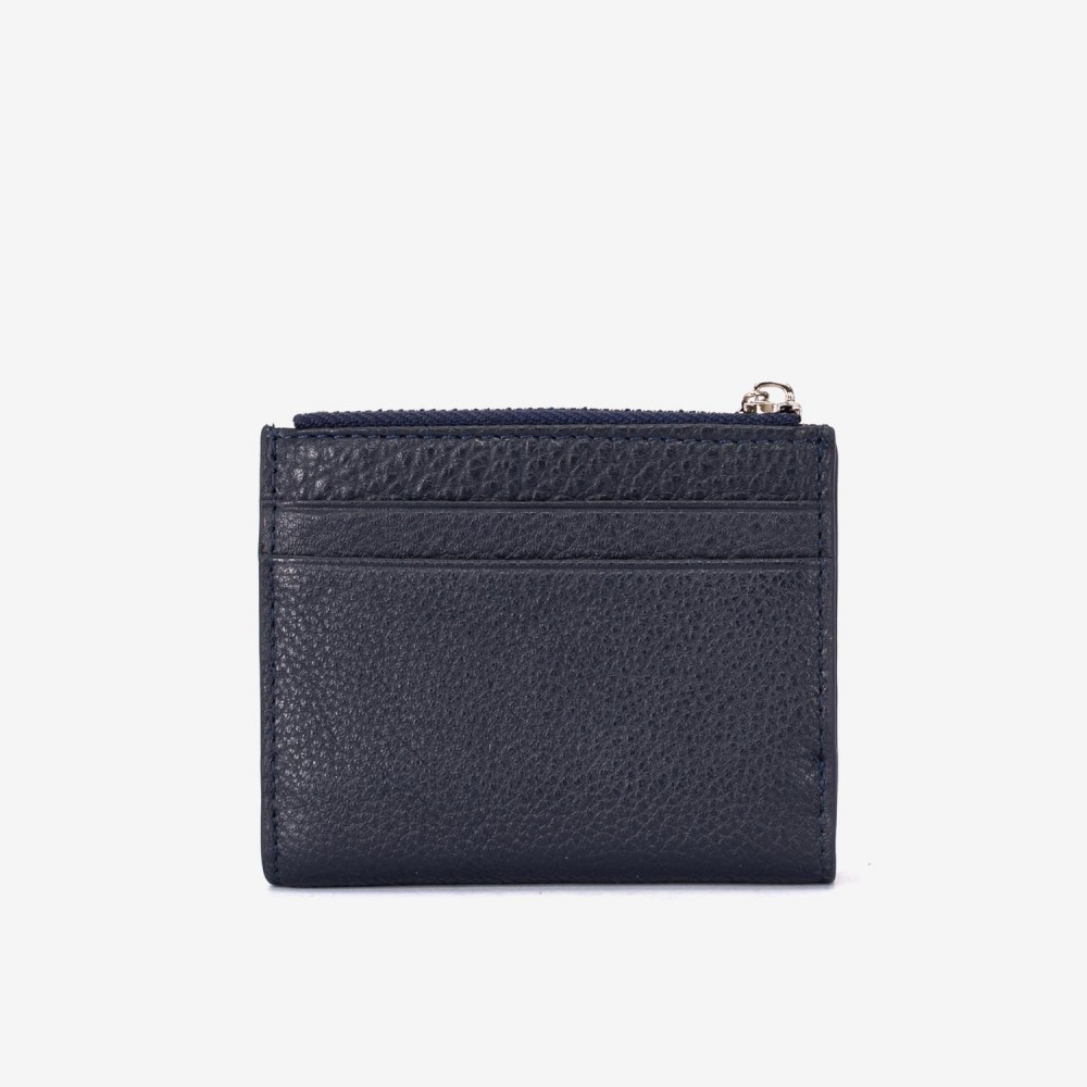 Portofel dama ENZO NORI model LIDIA din piele naturala bleumarin