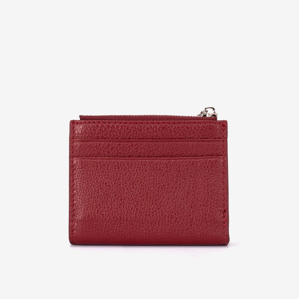 Portofel dama ENZO NORI model LIDIA din piele naturala rosu inchis