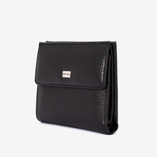 Portofel dama ENZO NORI model AMELY din piele naturală negru
