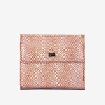 Portofel dama ENZO NORI model AMELY din piele naturală  silver-orange