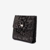 Portofel dama ENZO NORI model AMELY din piele naturală negru cu flori - Imagine 2