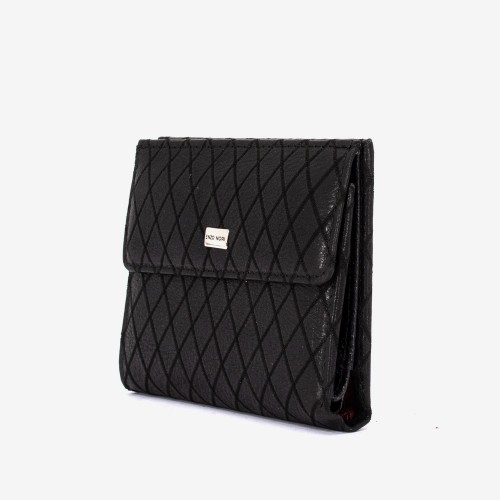 Portofel dama ENZO NORI model AMELY din piele naturală diamant negru