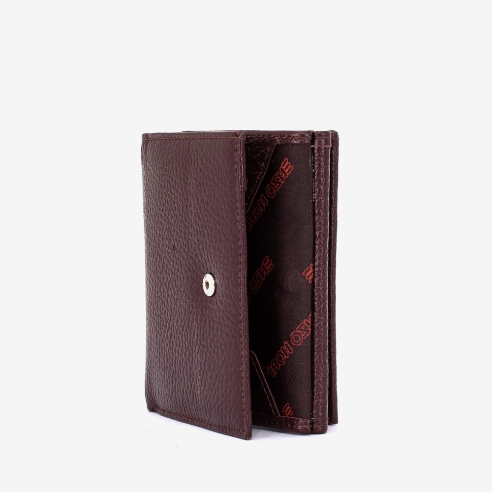 Portofel dama ENZO NORI model AMELY din piele naturală nuanță burgundy