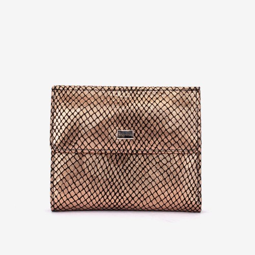 Portofel dama ENZO NORI model AMELY din piele naturală negru cu gold