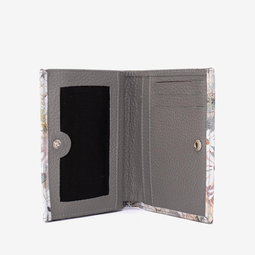 Portofel dama ENZO NORI model AMELY din piele naturală paletă de culori deschisă