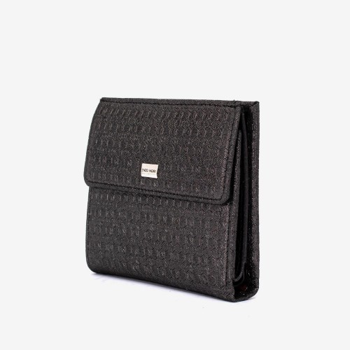 Portofel dama ENZO NORI model AMELY din piele naturală  gri metalic