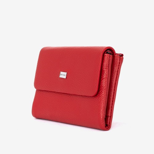 Portofel dama ENZO NORI model ALEXA din piele naturala rosu