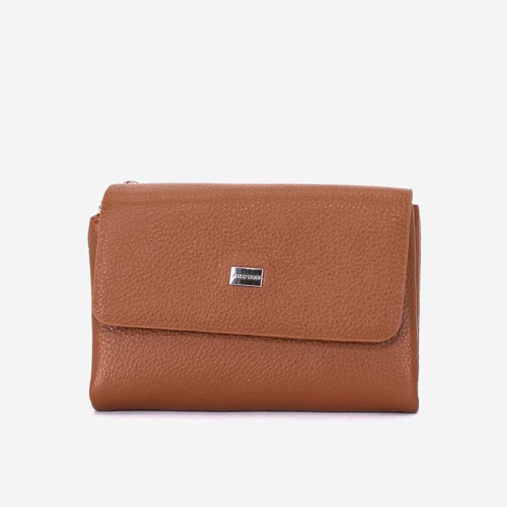 Portofel dama ENZO NORI model ALEXA din piele naturala maro