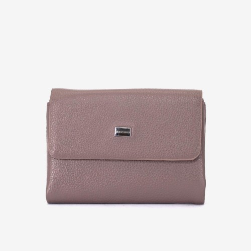 Portofel dama ENZO NORI model ALEXA din piele naturala bej