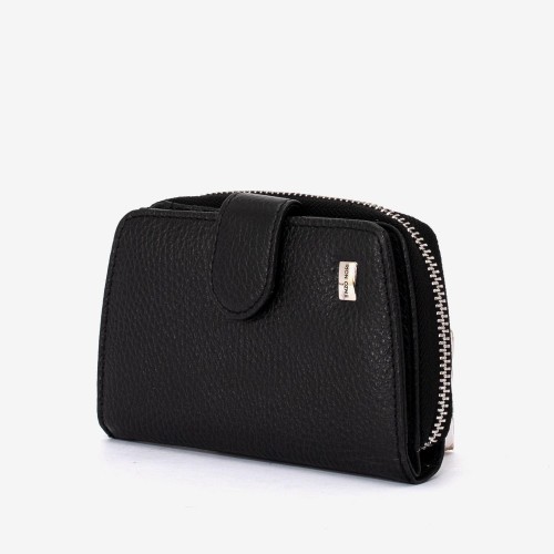 Portofel dama ENZO NORI model CASTEL piele naturala negru