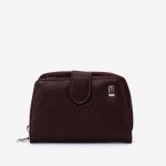 Portofel dama ENZO NORI model CASTEL piele naturala burgundy