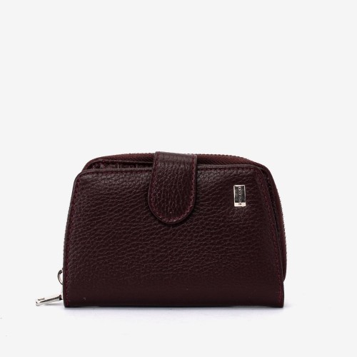 Portofel dama ENZO NORI model CASTEL piele naturala burgundy