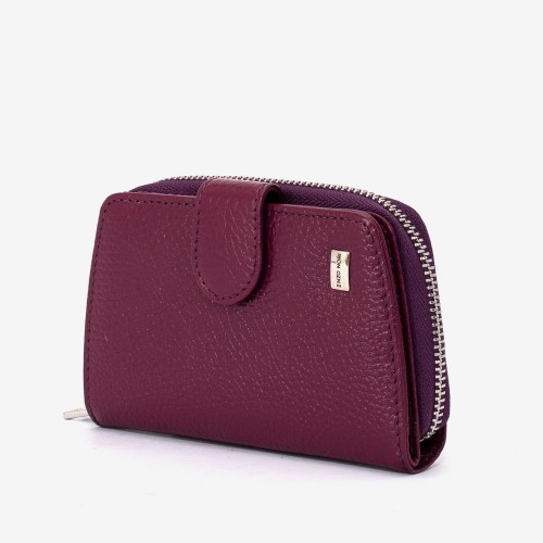 Portofel dama ENZO NORI model CASTEL piele naturala  violet