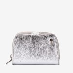 Portofel dama ENZO NORI model CASTEL piele naturala silver