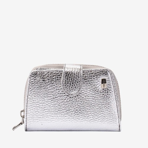 Portofel dama ENZO NORI model CASTEL piele naturala silver