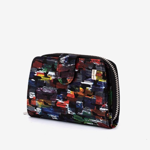 Portofel dama ENZO NORI model CASTEL piele naturala  multicolor