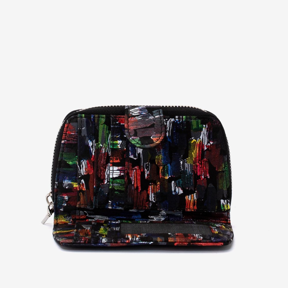 Portofel dama ENZO NORI model CASTEL piele naturala  multicolor