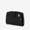 Portofel dama ENZO NORI model CASTEL piele naturala  negru cu laser - Imagine 2