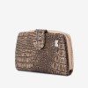 Portofel dama ENZO NORI model CASTEL piele naturala bej croco - Imagine 2