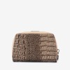 Portofel dama ENZO NORI model CASTEL piele naturala bej croco - Imagine 4