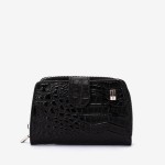 Portofel dama ENZO NORI model CASTEL piele naturala negru croco