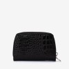 Portofel dama ENZO NORI model CASTEL piele naturala negru croco - Imagine 4